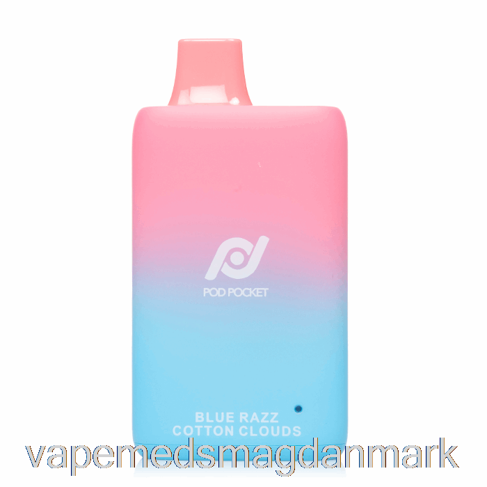 Vape Med Smag Pod Lomme 7500 Engangs Blå Razz Bomuldsskyer